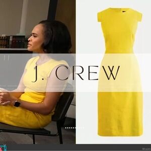 RARE J. Crew Women's Yellow Linen Stretch Dress